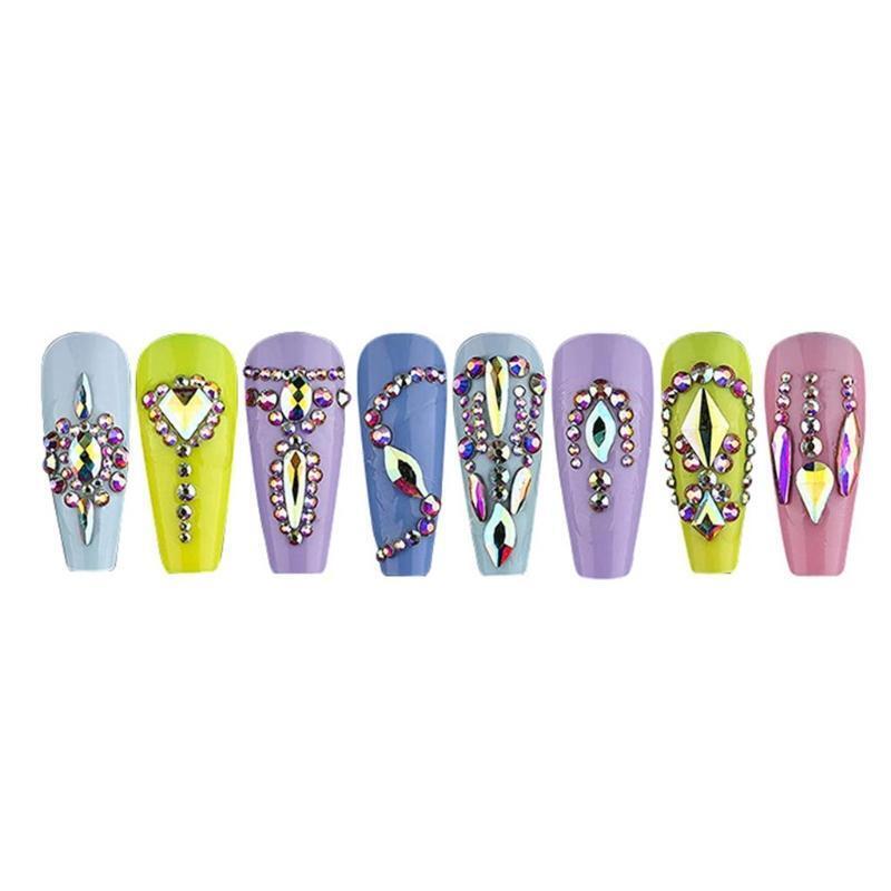 Nail Gems Jewels for Acrylic Nail Art Decoration Multi-Shape Nail Crystals