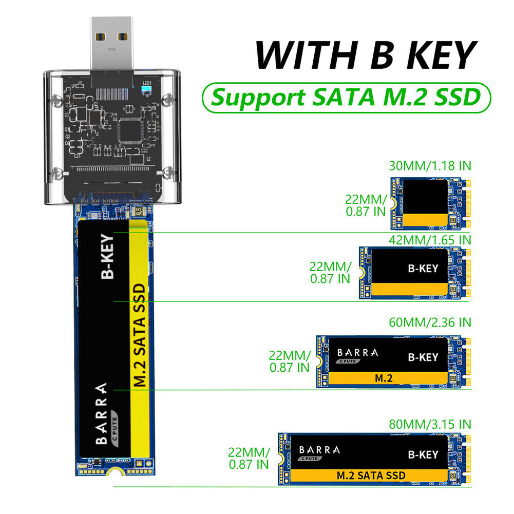 M2 SSD Case M.2 to USB3.0 Gen 1 SATA NGFF Hard Disk Enclosure Box (No Shell