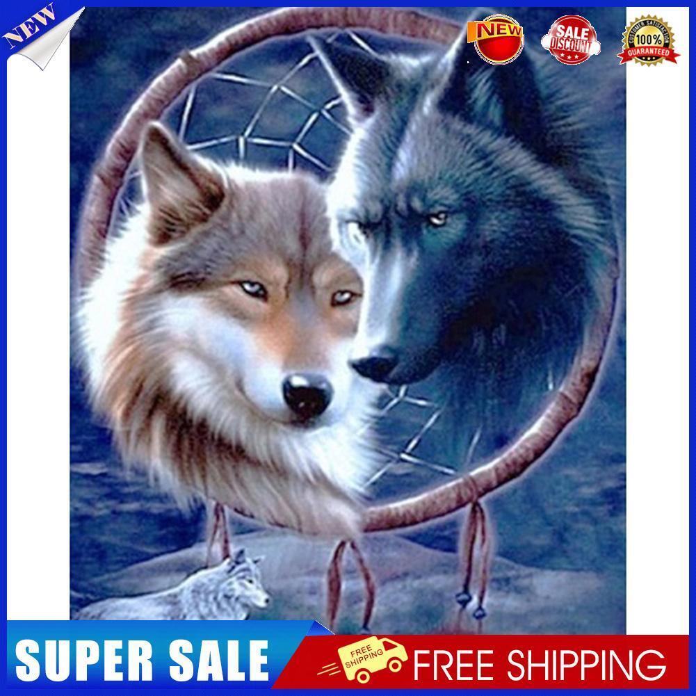 Full Embroidery Wolf Printed Cross Stitch 11CT 3 Strand Cotton Kit for Home