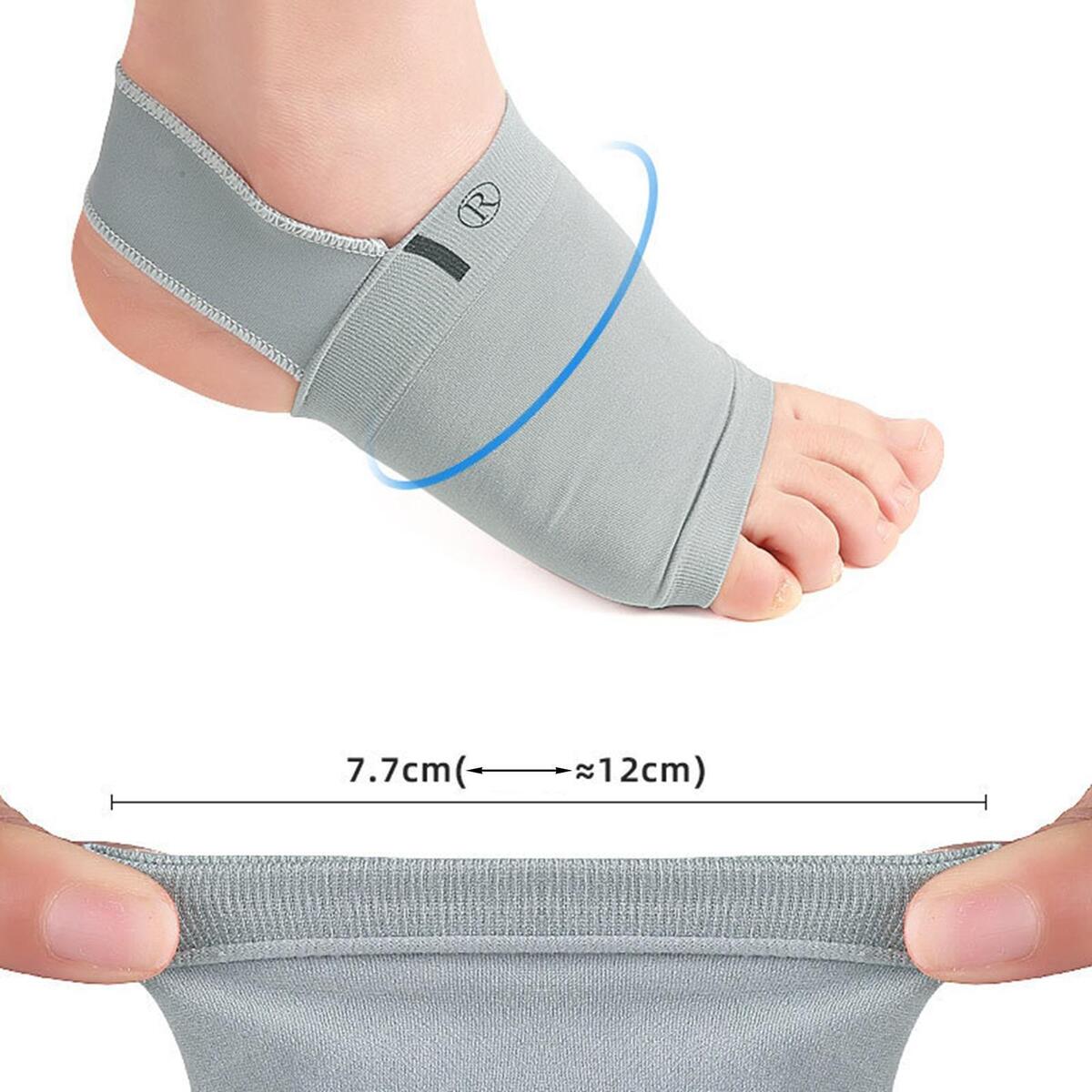 2 Pieces Soft Arch Support Braces Protector with Pads Arch Socks Wrap for Flat