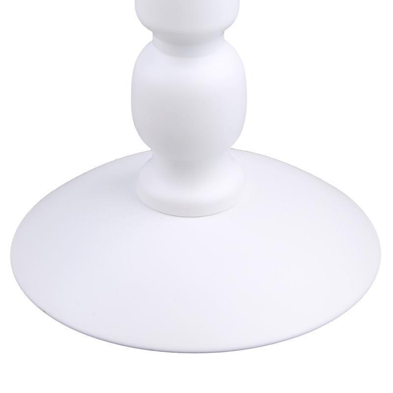 European White Metal Pillar Candle Holder Romantic Wedding Candlestick