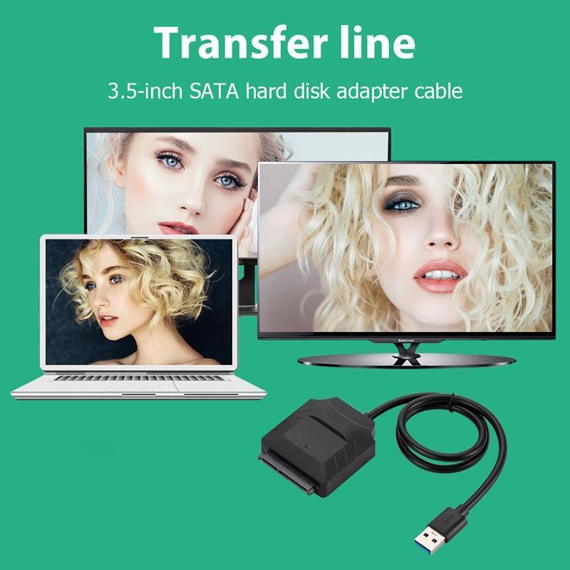 New Sata to USB 3.0 Cable Easy Drive Line for 2.5/3.5 in Hard Drive HDD Adapter