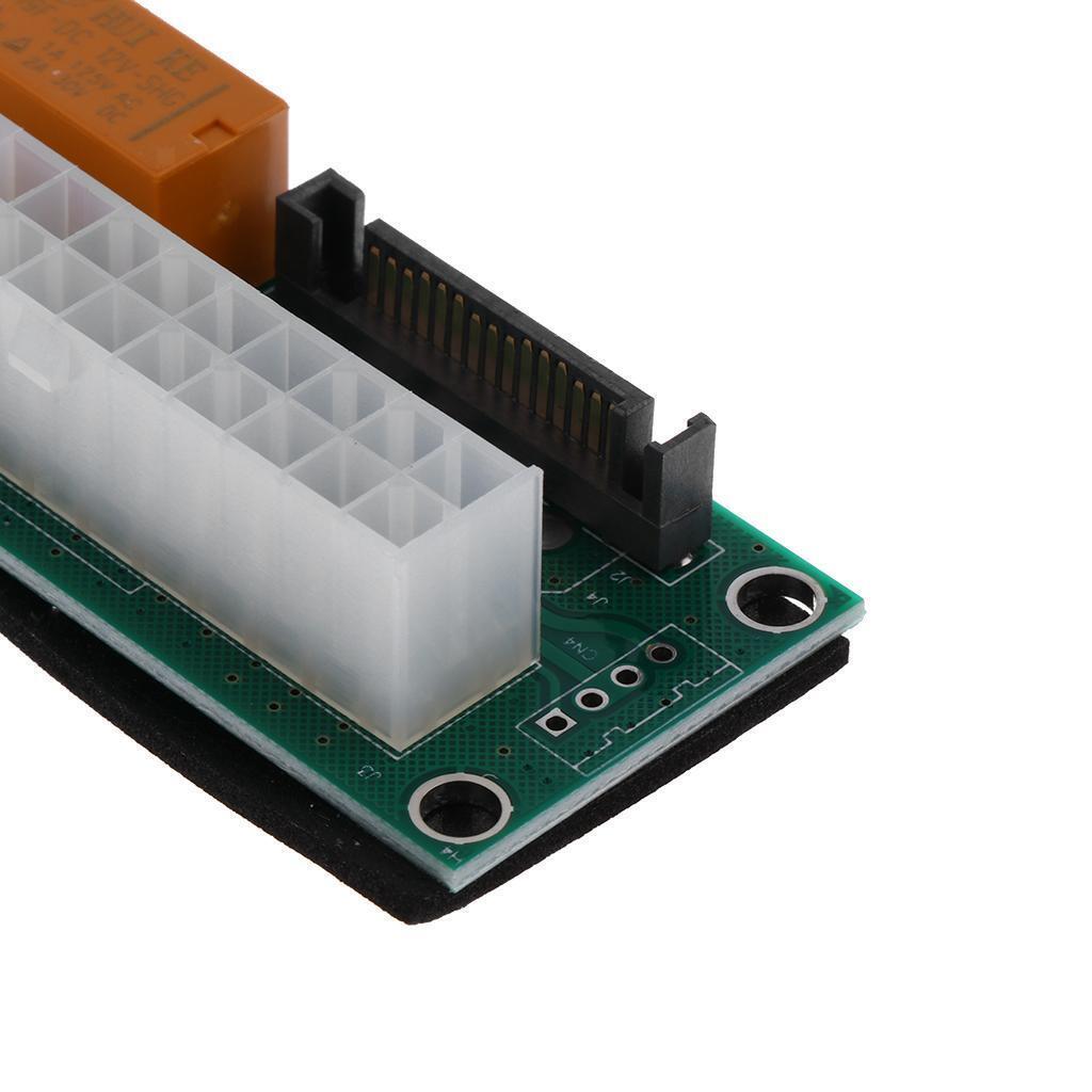 ATX 24Pin to SATA Dual PSU Power Supply Extender Card Adapter for BTC Miner