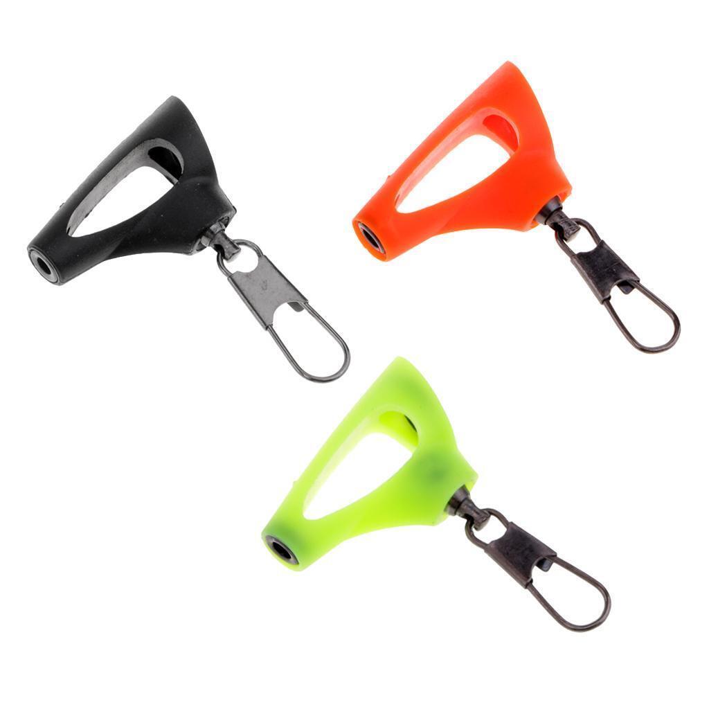 3pcs Fishing Line Sinker Slider with Interlock Snap for Braided Line Tool