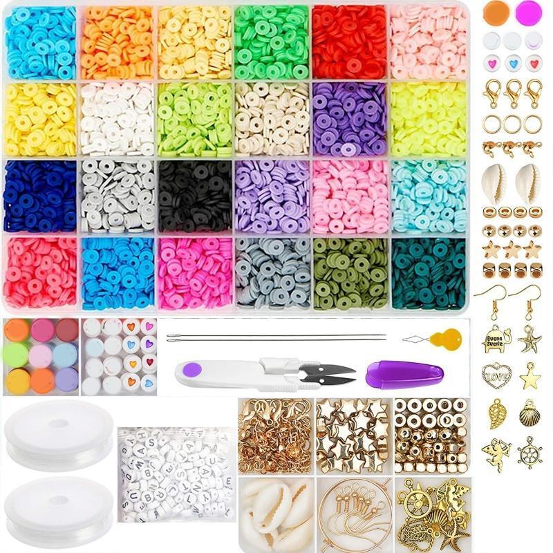 Smiley Faces Beads Clay Beads For Bracelets Making Aesthetic Alphabet Beads