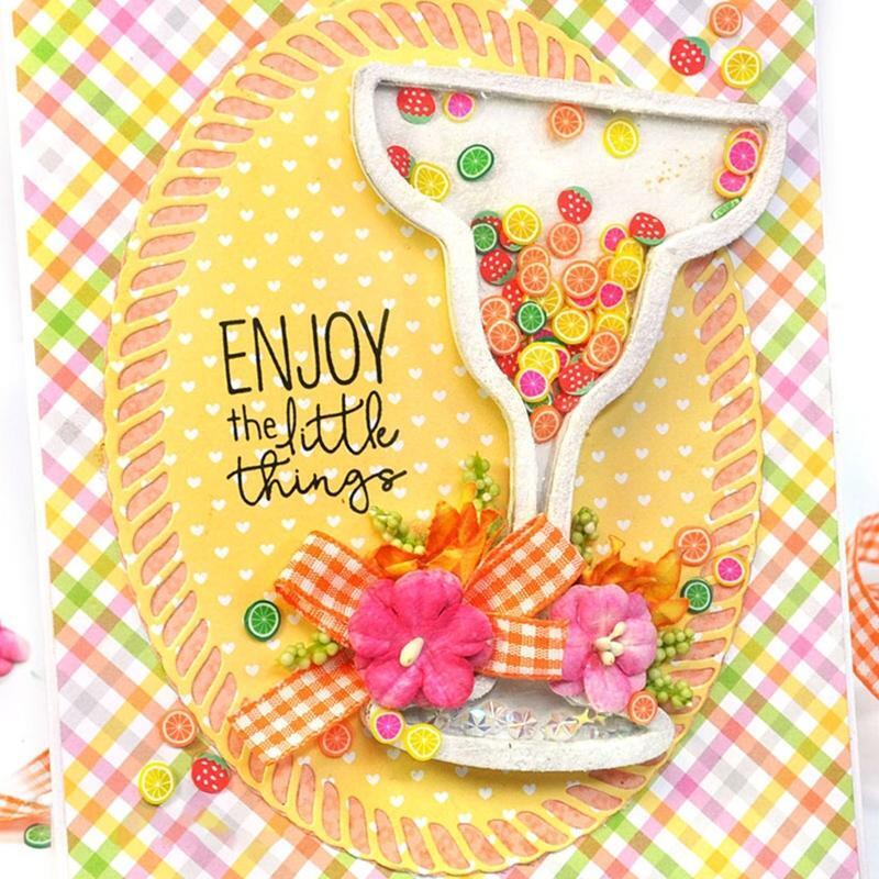 Wine Cup Shaker Cutting Dies Stencil Scrapbooking DIY Album Stamp Paper Card