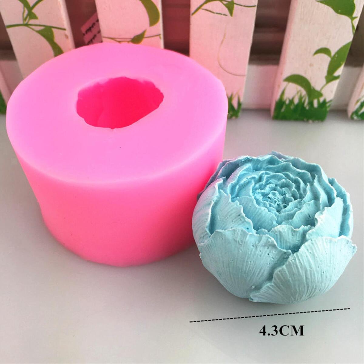 Flower Candle Mold Soap Making Mould DIY Chocolate Handmade for Christmas