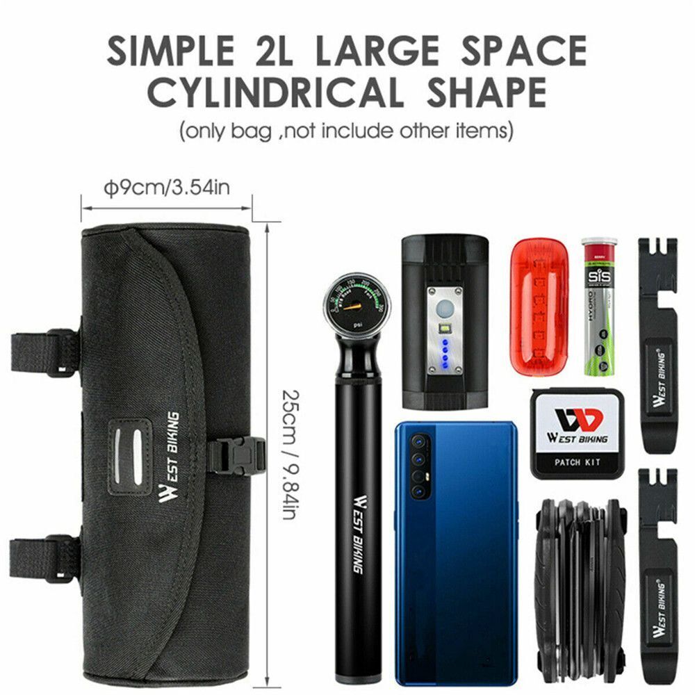 Portable Bike Handlebar Pouch Bicycle Bag Storage Pouch Front Tube Frame Bag