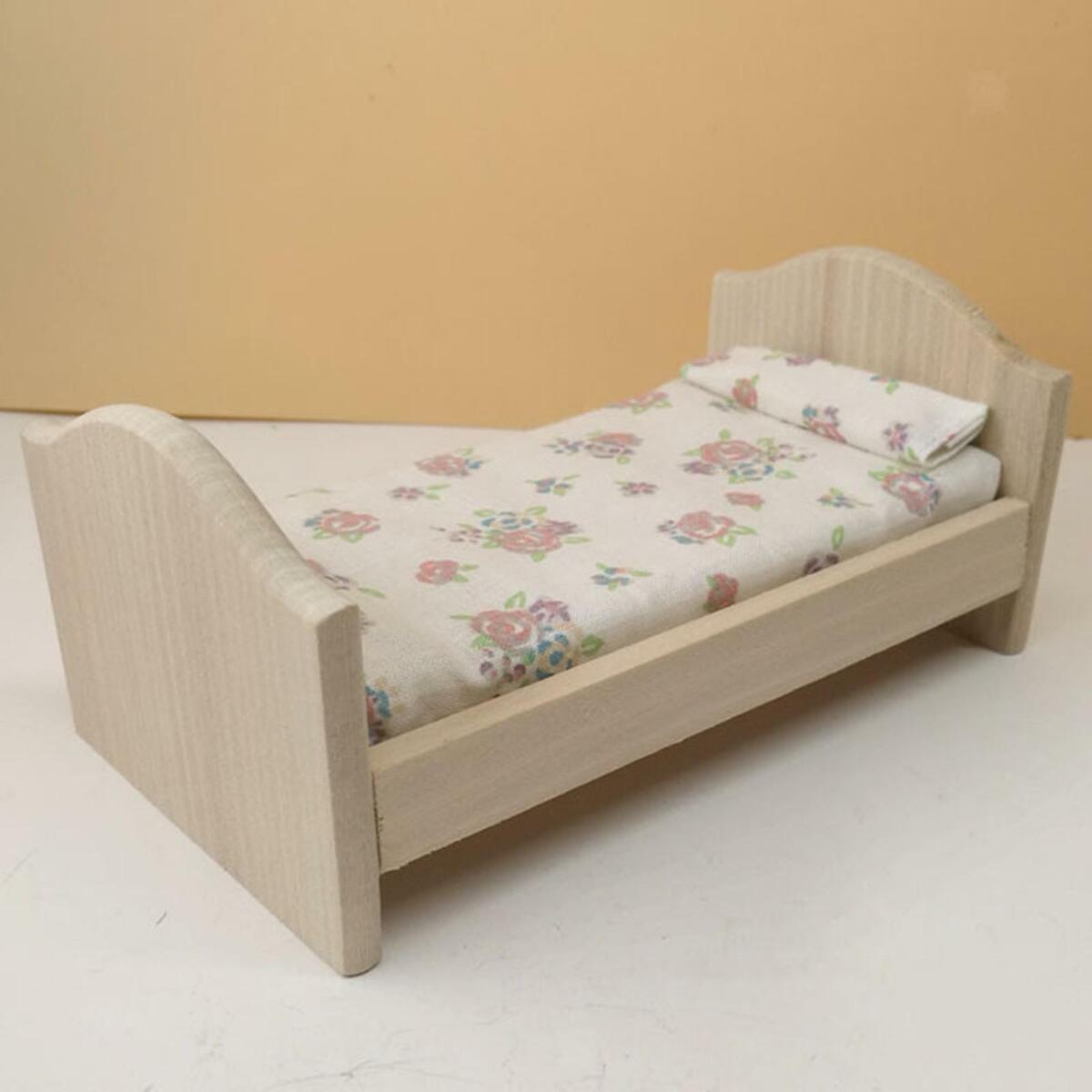 Mini 1:12 Wardrobe & Double bed and bedroom Life Scene Furniture Supplies Decor