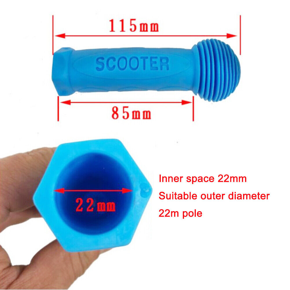 MTB Bike Handlebar Grips Cover Rubber Kid Tricycle Scooter Grip (Blue)