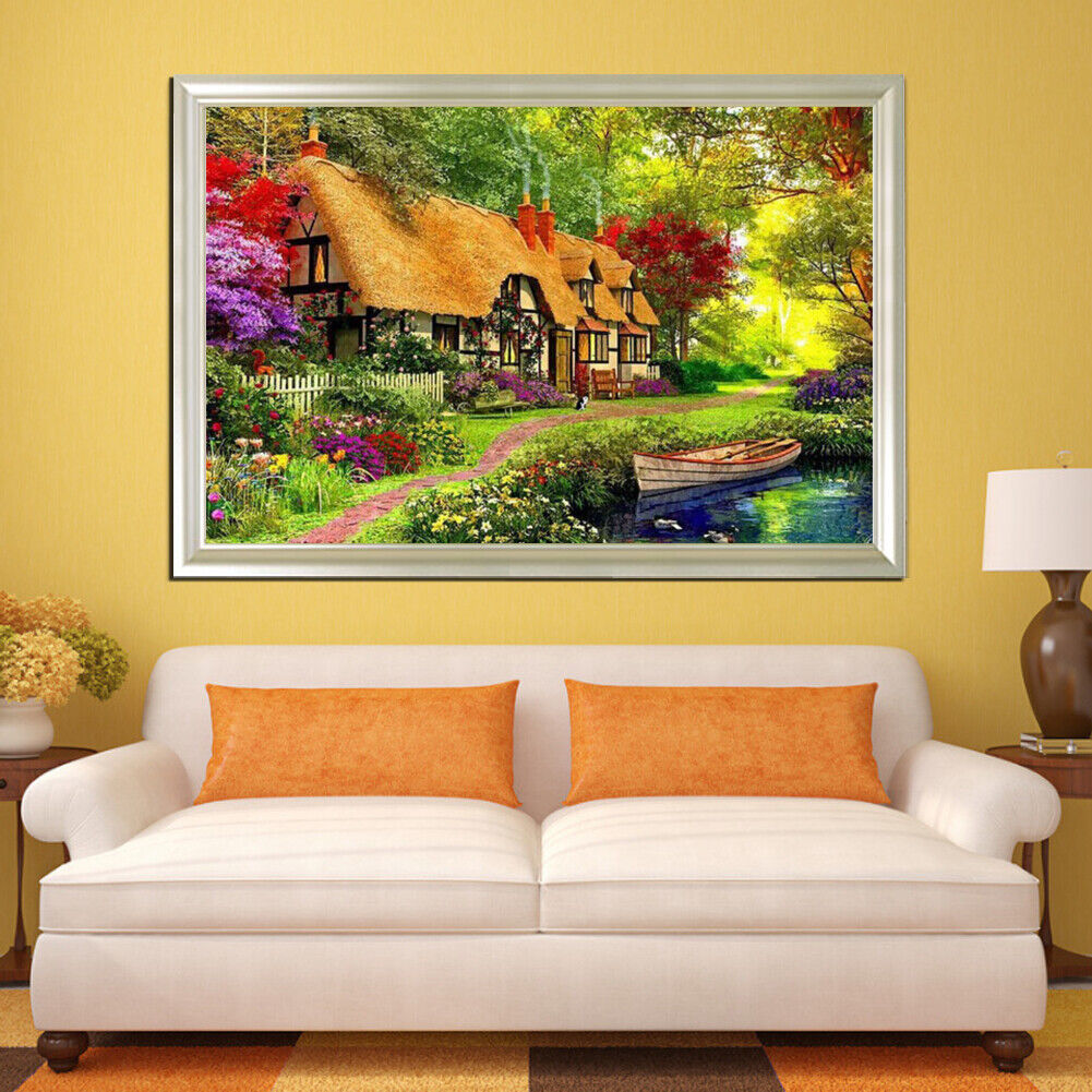 Garden Bungalow 5D Diamond DIY Painting Craft Kit Home Decor