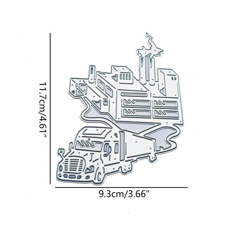 Factory and Trucks Metal Cutting Dies Embossing Stencil DIY Scrapbook Template