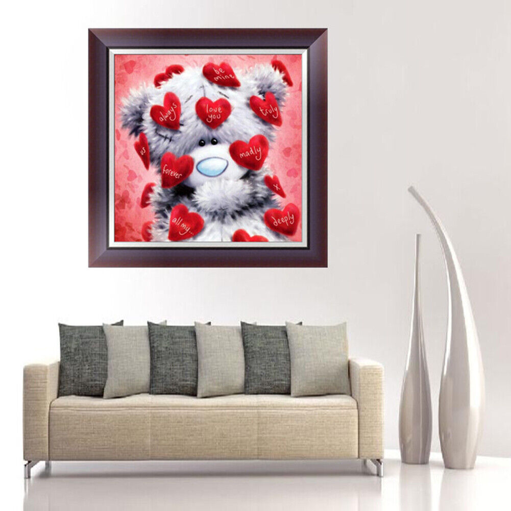 DIY5D Heart Bear Diamond Embroidery Painting Cross Crafts Stitch Home Decor