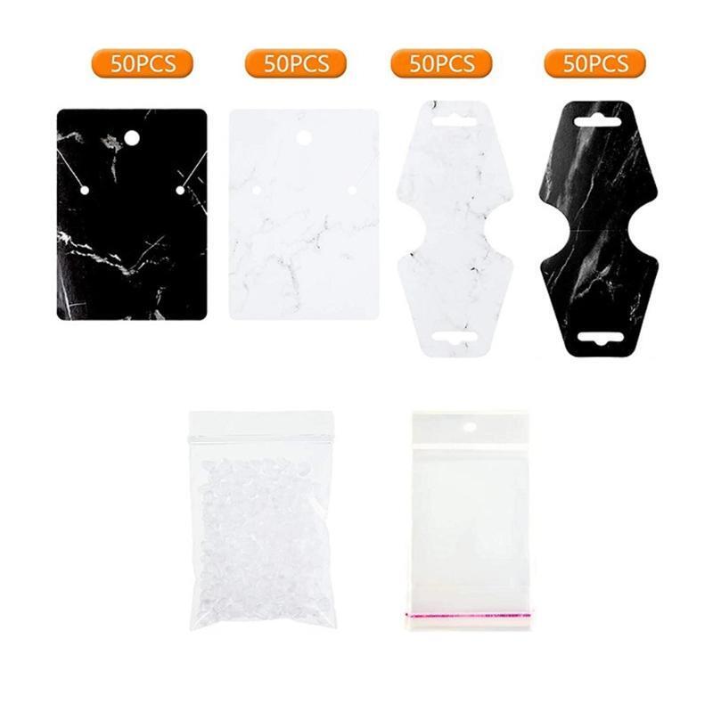 800 Pieces Marble Earring Necklace Card for Earring Display Showcases Thick