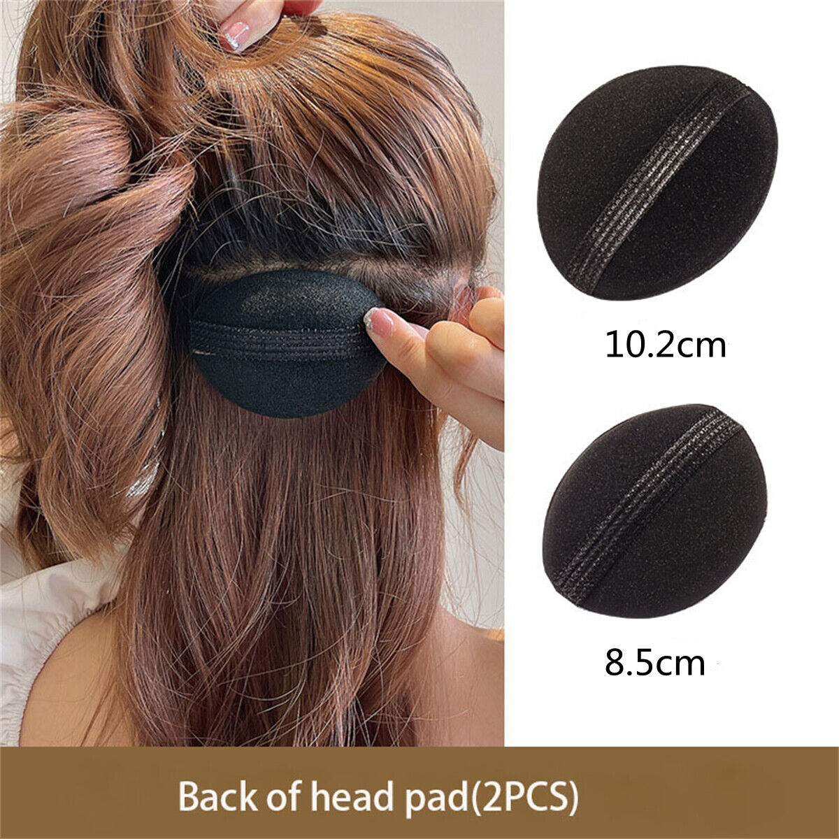 2Pcs DIY Hair Fluffy Sponge Princess Head Secret Updo Tuck Pad Beehive Accessory