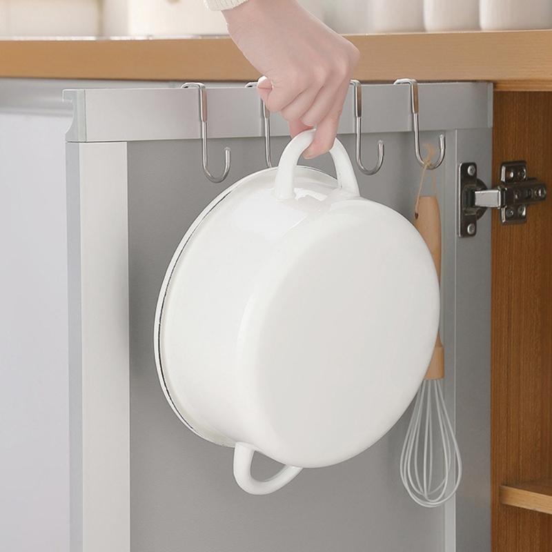 Drill free Door Back Hanger Stainless Steel Hook for Coat Hat Towel Storage Hook