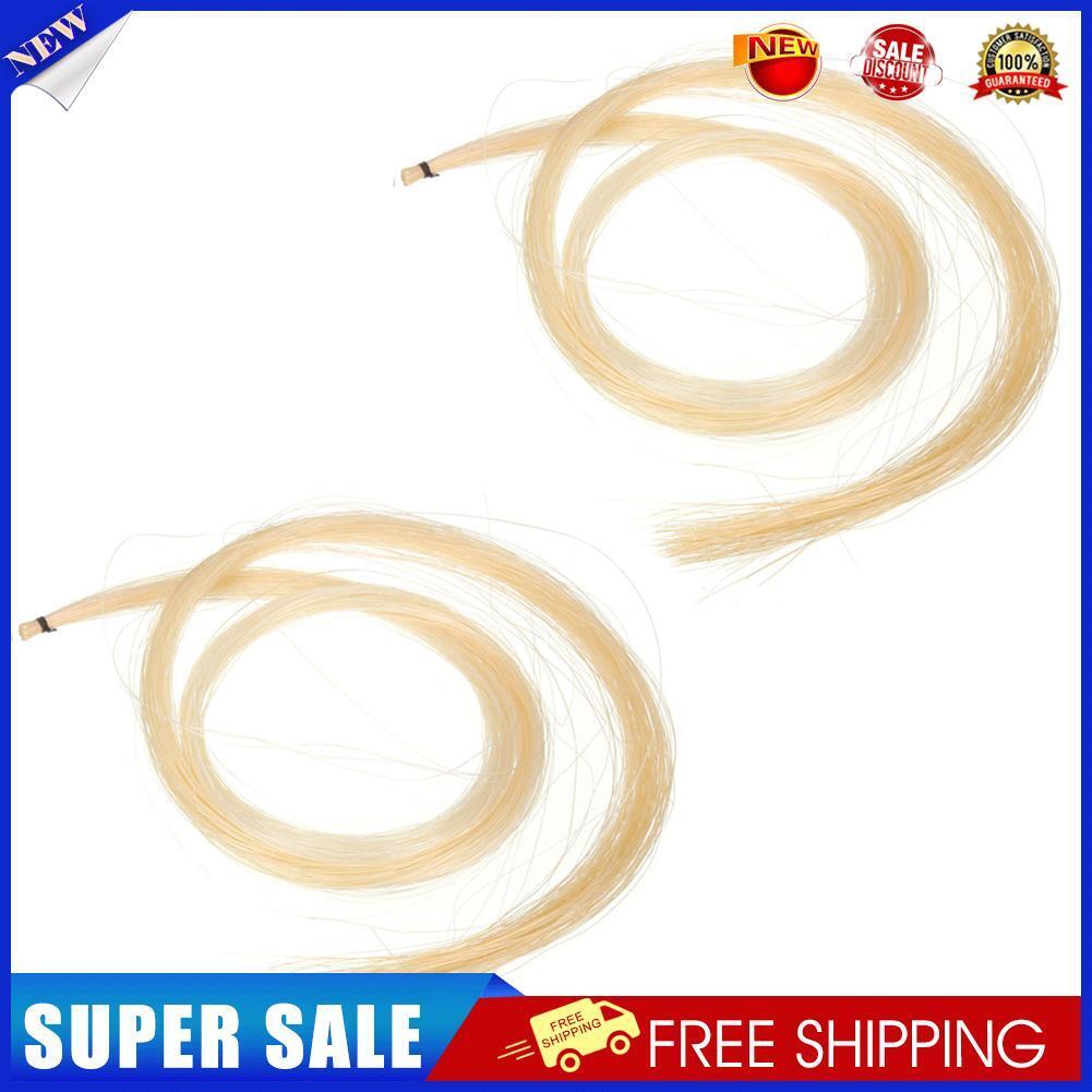 2 Hank Universal Stallion Horse Hair for Violin Bow Stringed Instruments