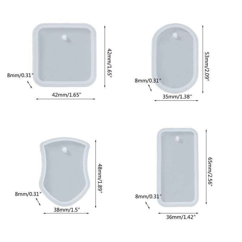 DIY Heart-shaped Pendant  Safe Epoxy Mold Round Love Oval Square  Abrasive Tools