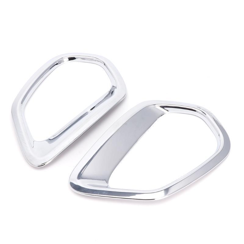 2 Pcs Chrome Car Back Rear Fog Light Lamp Cover Trim For Mitsubishi Outlander