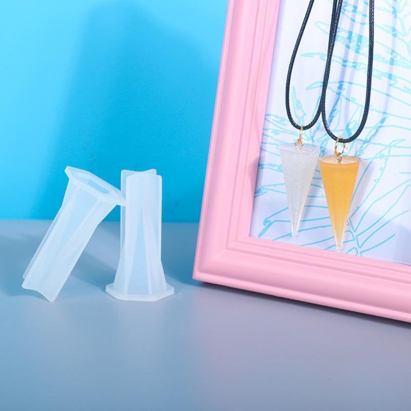 Cone Keychain Necklace Casting Mold Handicrafts Crystal Epoxy Mold Handmade Mold