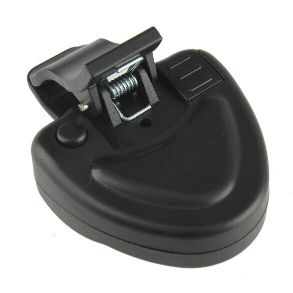 Electronic Fish Bite Finder Alarm LED Light Bell Clip On Fishing Rod Black
