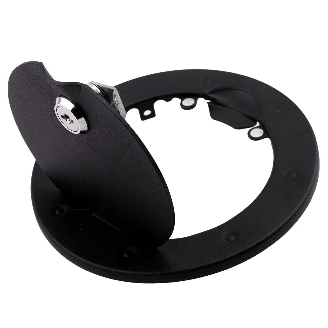 Locking Door Gas Cap Tank Fuel Filler Cover Trim Fit For Jeep Wrangler JK 07-18