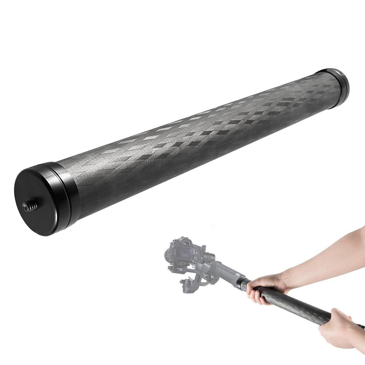 14.2inch Handheld Carbon Fiber Extension Monopod Pole Rod 1/4'' Thread