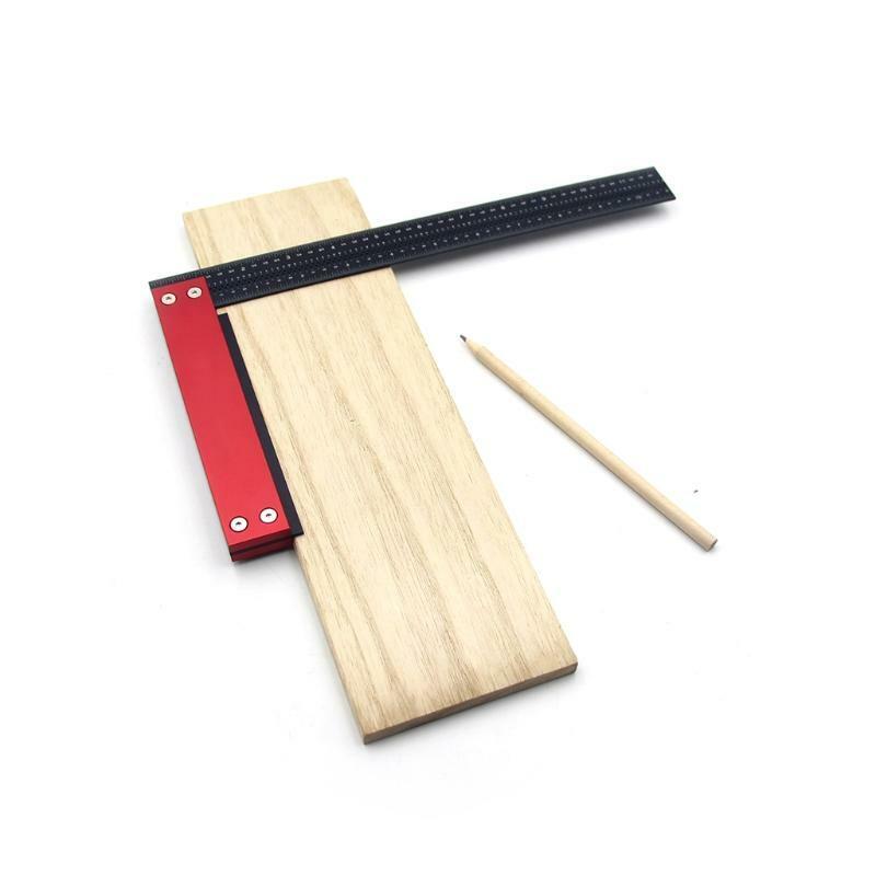 Aluminum Alloy Square Ruler Right Angle Marking Gauge Protractor for Carpenter