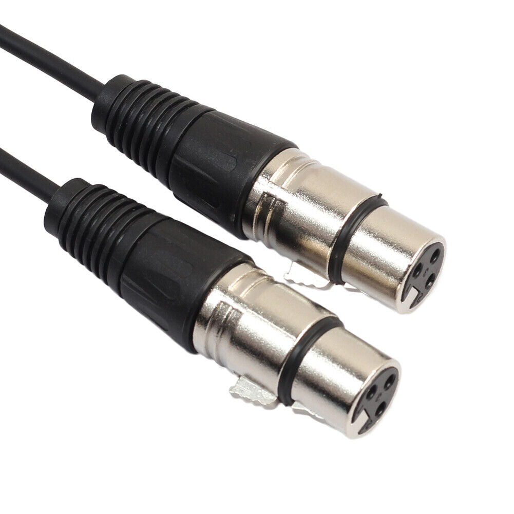 XLR 3 Pin Male to 2 XLR Female Connector Microphone Extension Cable Cord S