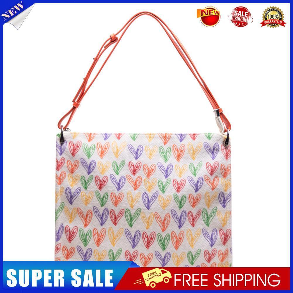 Love Printed Women Handbag Canvas Candy-Color Students School Shoulder Bag