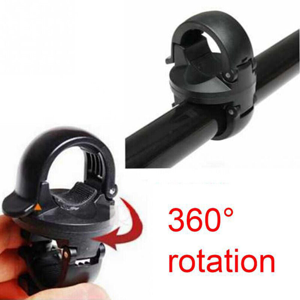 360-Degree Rotating Bicycle Handlebar Front Light Torch Clip Headlight Base
