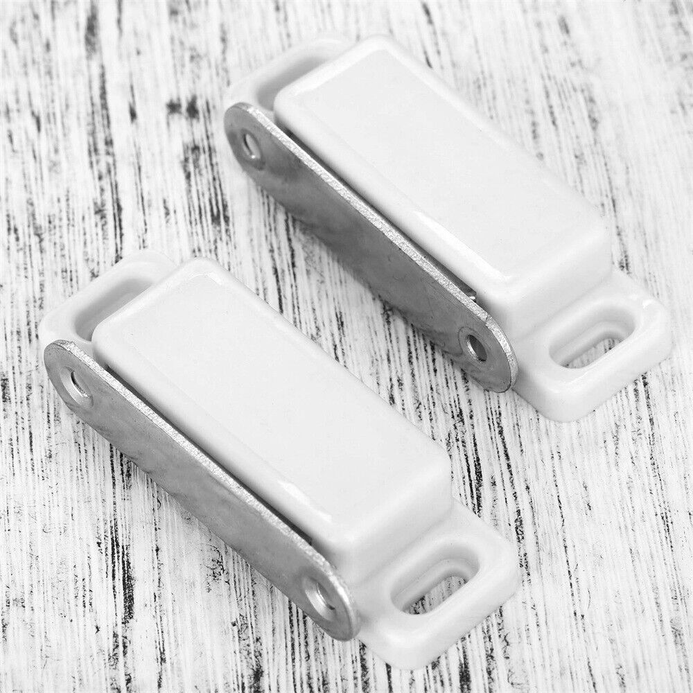 2pcs White Strong Magnetic Door Catch Cabinet Cupboard Wardrobe Door Catches