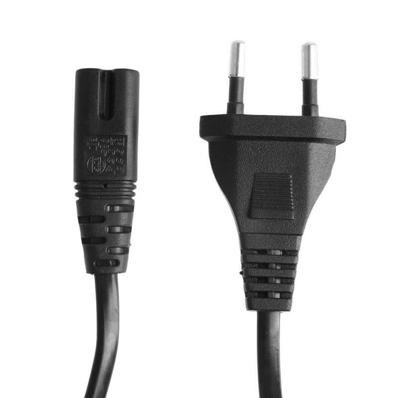 2 Slot Cord Adapter Short C7 To EU European Black Extension Cord Easy to Use