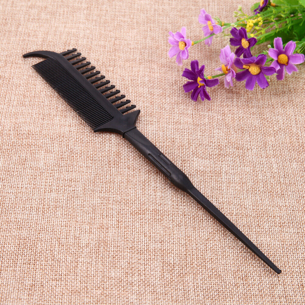 Two Sides Dye Comb Brush Black Barber Tinting Hair Dye Hair Plastic Tool