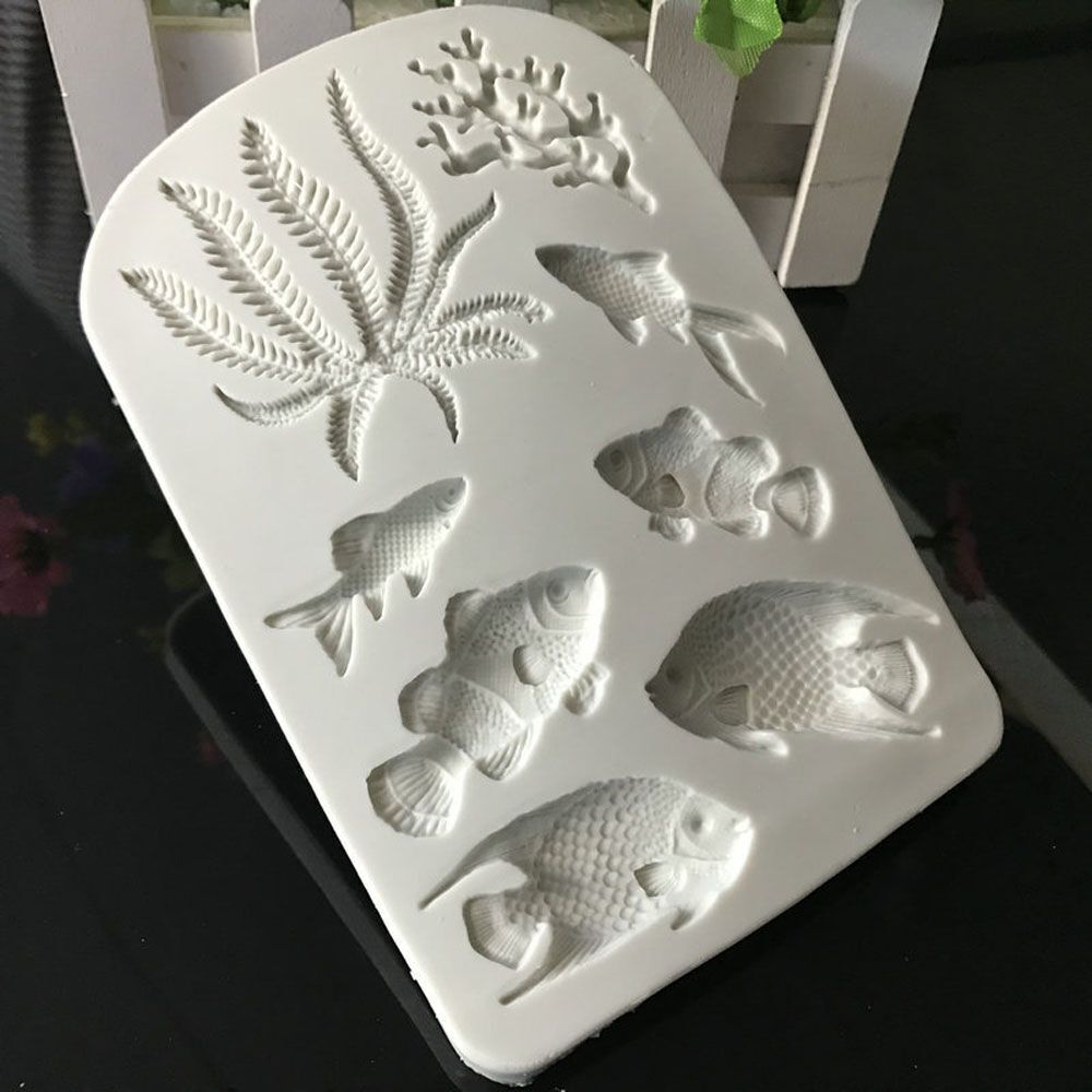Fondant Cake Decorating Tools Ocean Silicone Mold Baking Mould Pastry Making