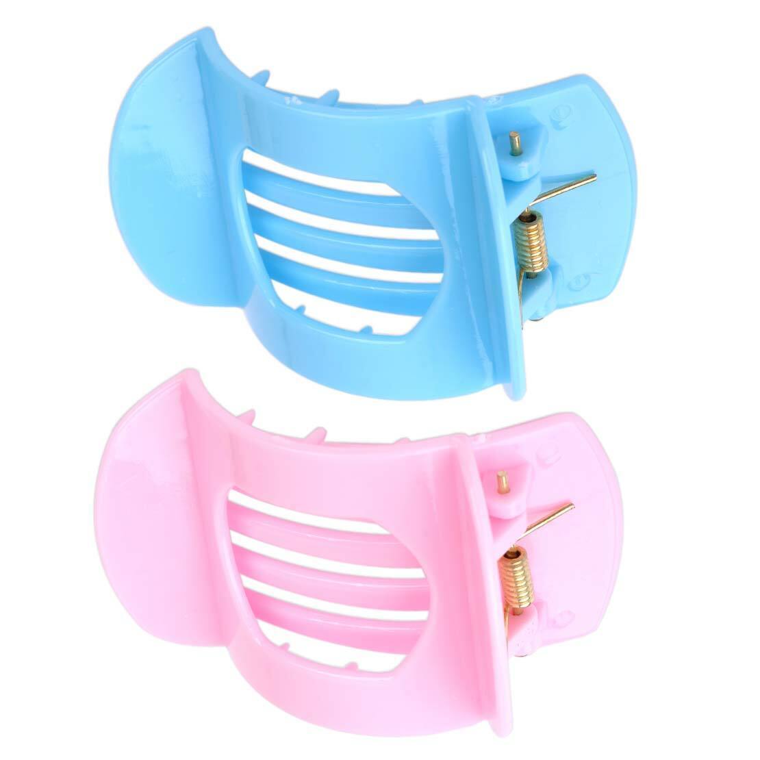 2 Women Lady Plastic Bath Hair Clip Claw Barrette Jaw Clamp Hairpin Accessory Li