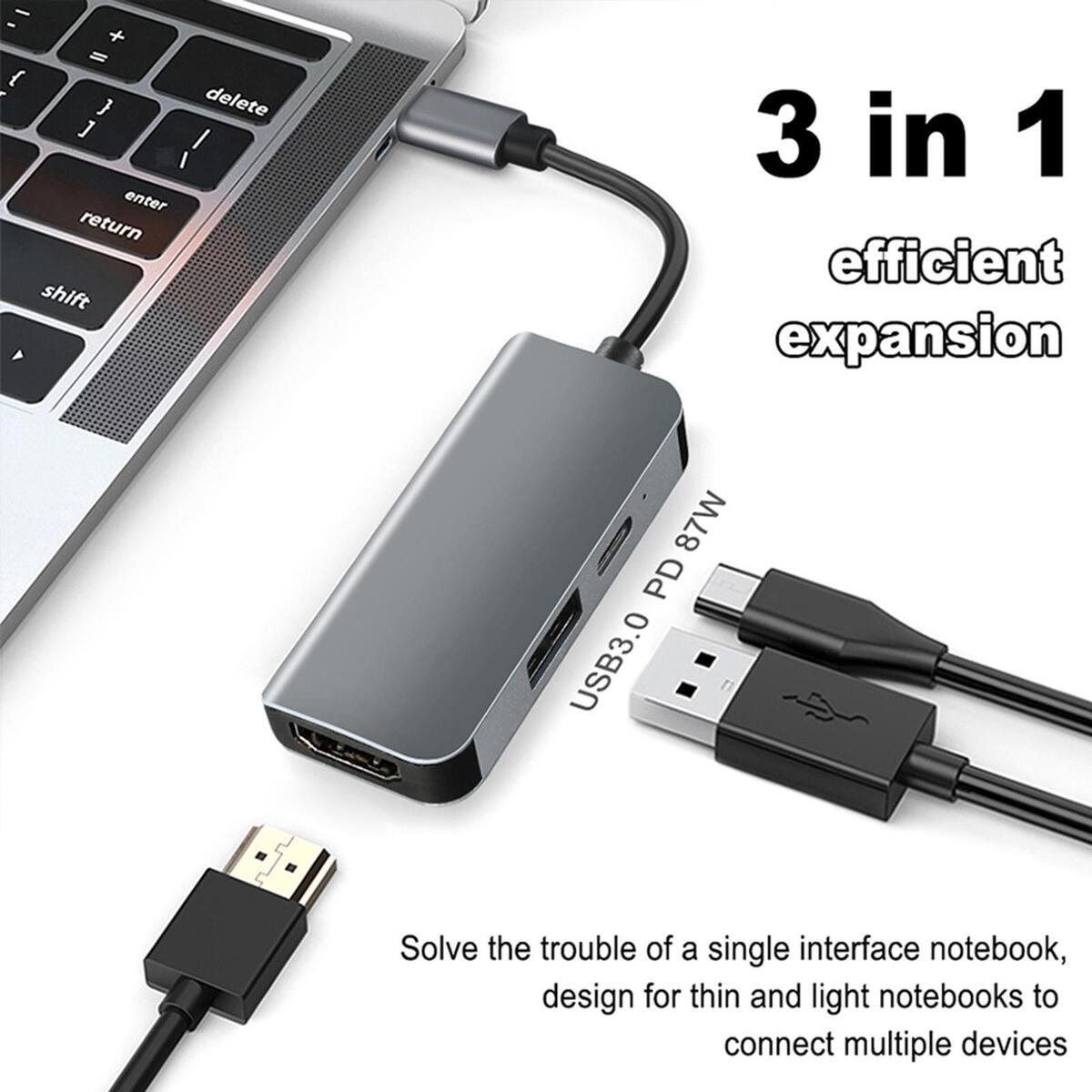 USB  HDMI Adapter USB 3.0  Transfer 4K HDMI 30Hz for Laptop