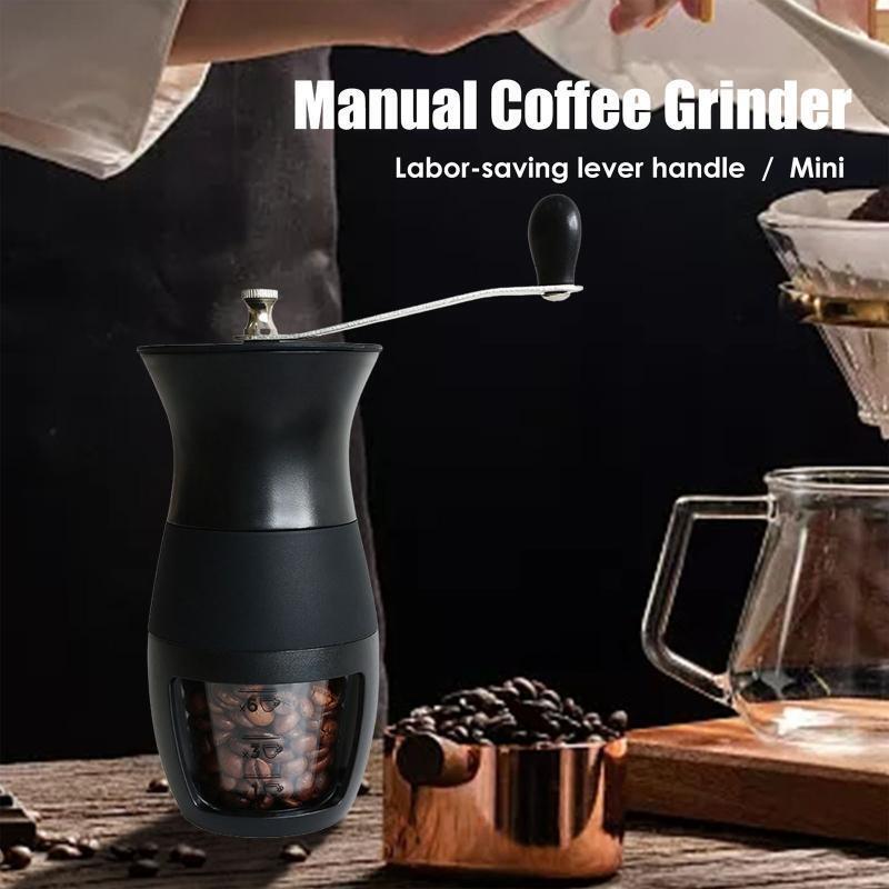 Manual Coffee Grinder with Swing Handle Handmade Hand Crank Bean Mill