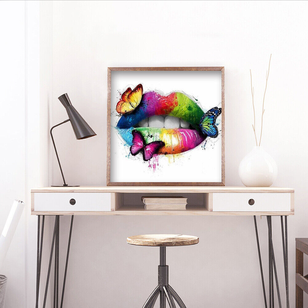 Graffiti Lip Full Drill Diamond Painting 5D Bead Art Mosaic Kit Picture