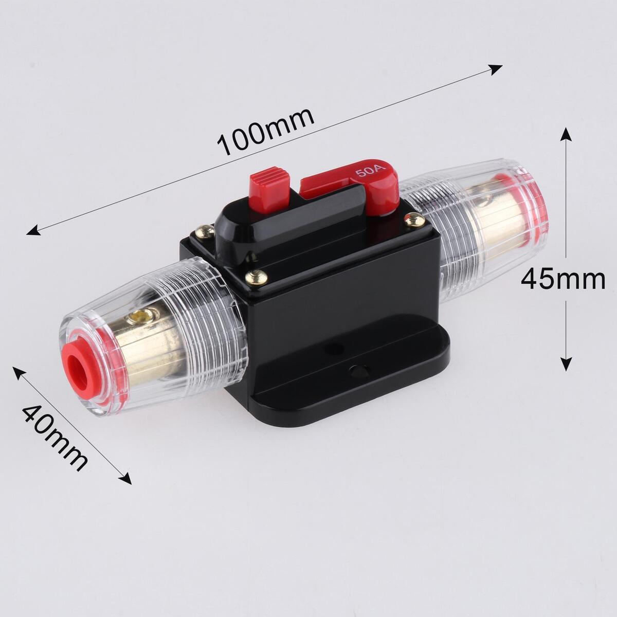 3x Manual Reset Circuit Breaker 12v/24v Auto Boat Stereo Tester Fuse Holder