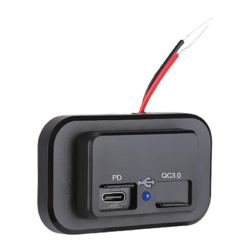 USB C Car Charger QC 3.0 18W Type C PD Fast Charging Car Phone Charger Adapter