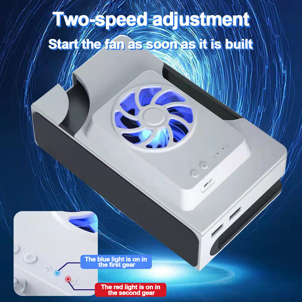 External Silent Cooling Fans for NS Switch OLED Game Console Cooler Base