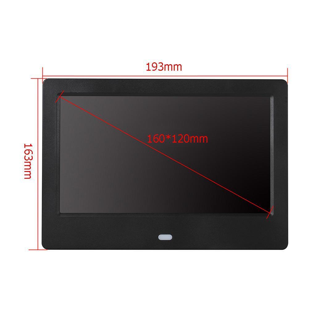 8 Inch Digital Photo Frame 1024x768 LED Movie Player Alarm Clock (Black EU)