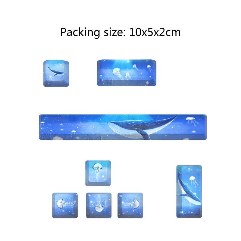 8 Keys PBT Keycap Five Sides Dye Sub OEM Profile 6.25 Space ESC Enter Directions