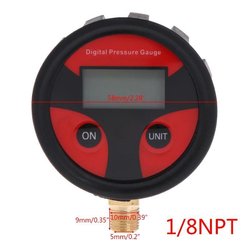 Accurate Digital Tire Pressure Gauge LCD Display Screen Alarm Automatic 0-200PSI