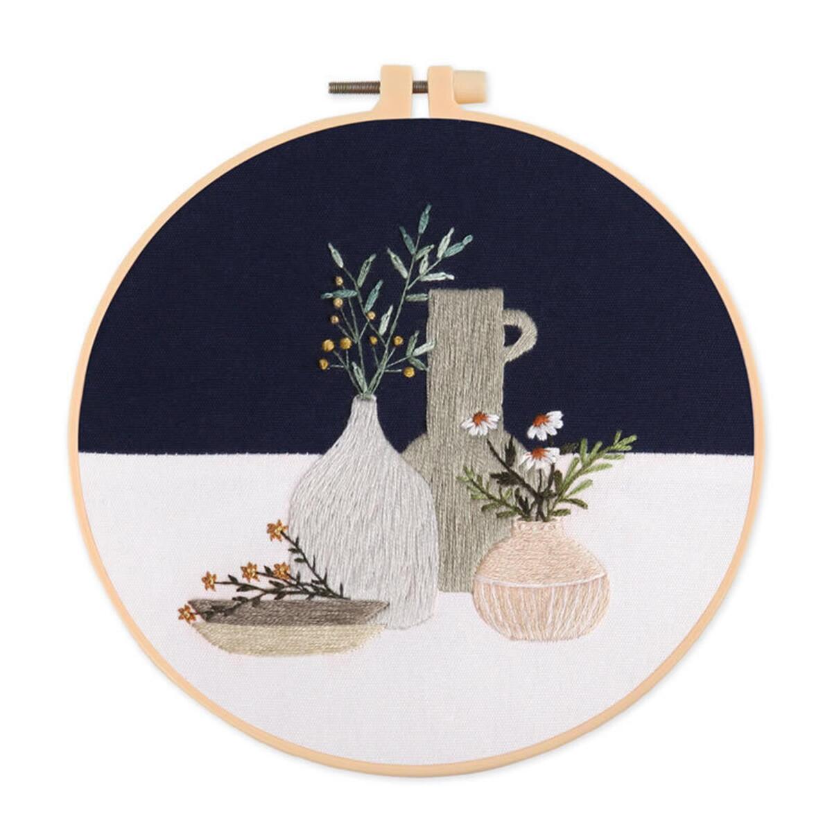 Fityle Set of 4  Embroidery Kit  with Hoop Beautiful