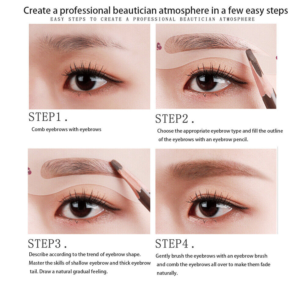 Eyebrow Stencil Grooming Shaper Durable Template Makeup Tools for Women