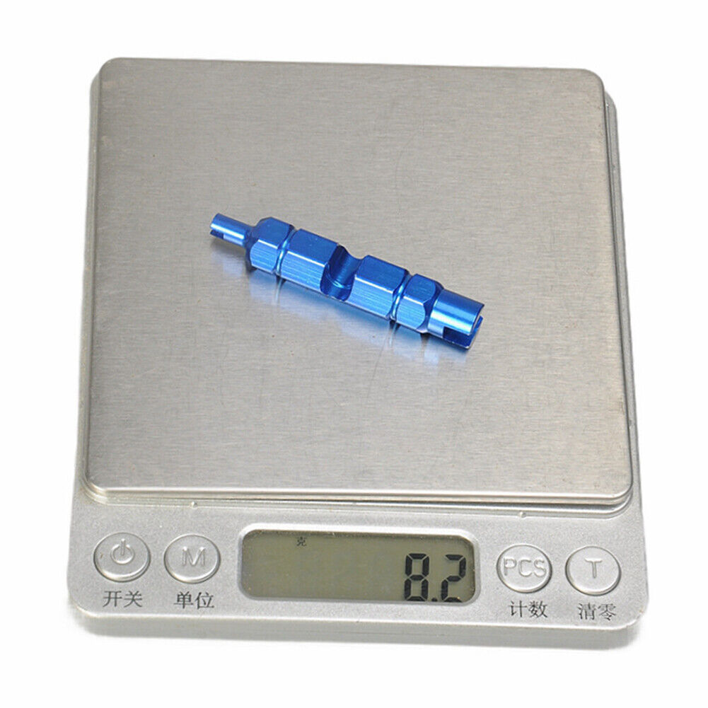 10pcs Aluminum MTB Presta Bicycle Tire Valve Core + Removal Tools (Blue)