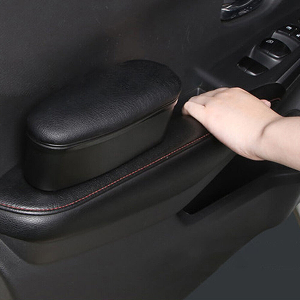 Auto Armrests Storage Car Door Arm Elbow Support Heightening Pad (Black)