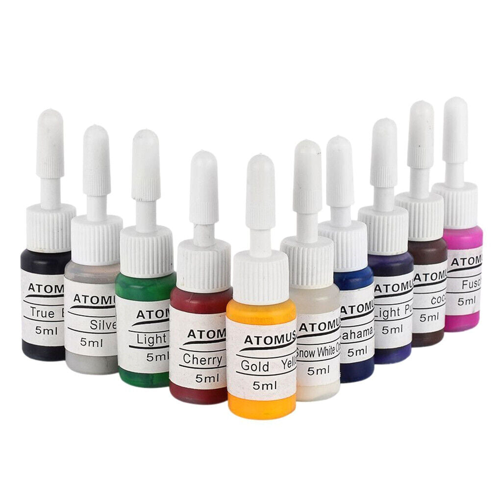10  0.18oz/Bottle  Ink Pigment Disposable Cup Acrylic
